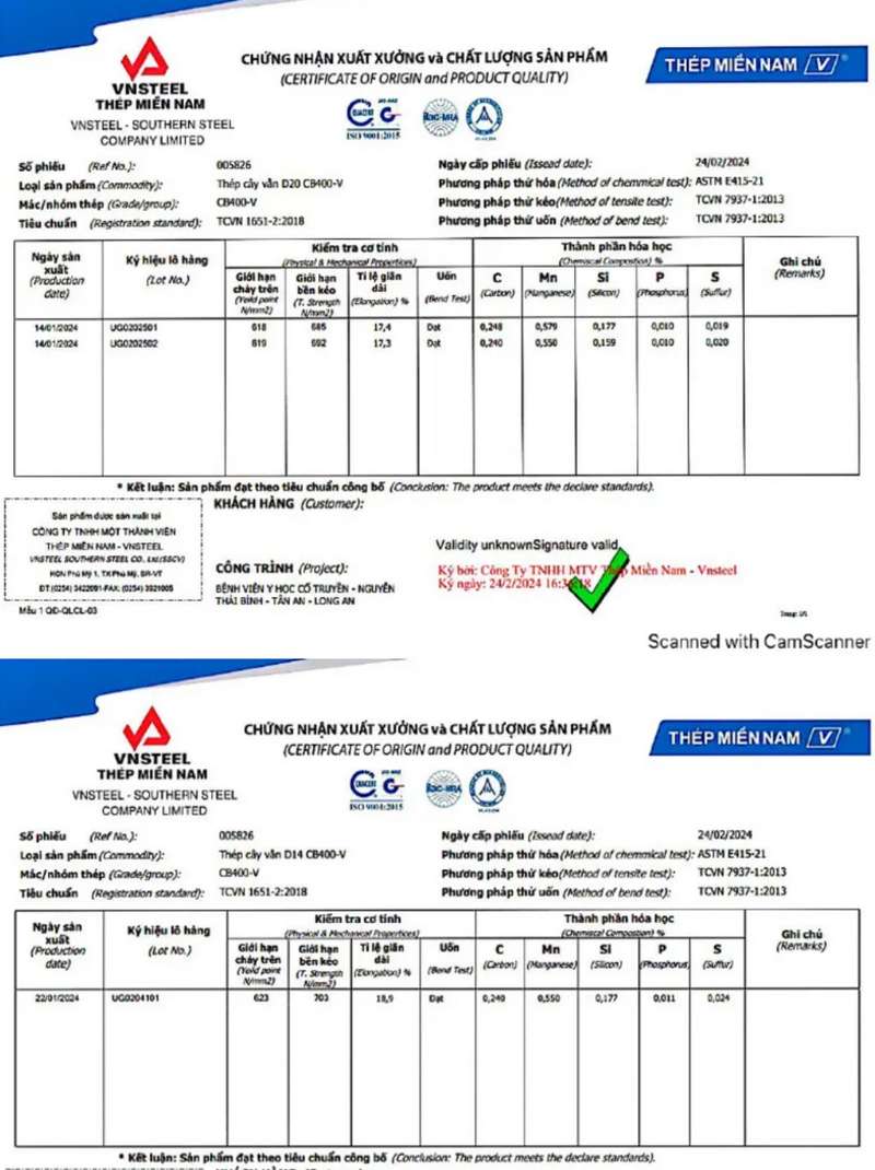 Tại sao nên quan tâm đến phiếu xuất xưởng khi mua thép?